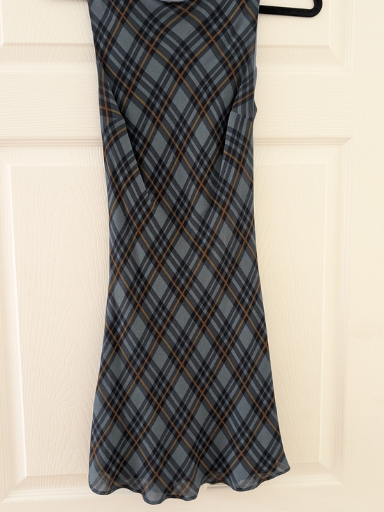 Reformation Dresses & Skirts - Reformation Slate Blue and Brown Plaid Mini Dress